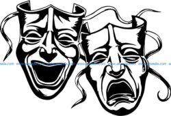 circus and comedy theater icons