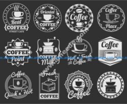 coffee shop icon set