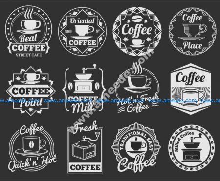 coffee shop icon set
