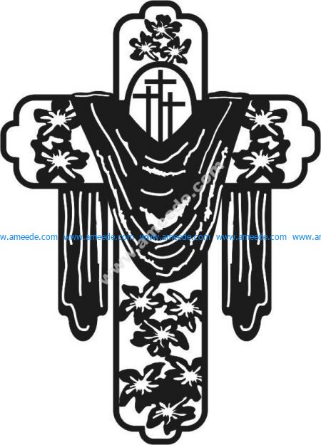 crosses - floral motifs