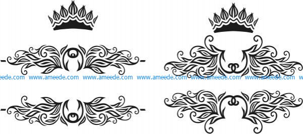 decorative crowns vector