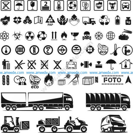 delivery icons vector set