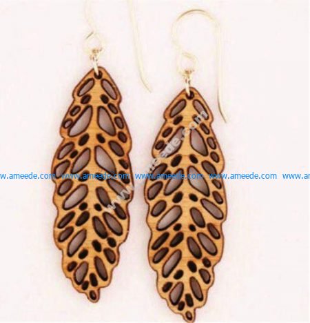 leaf-shaped earrings