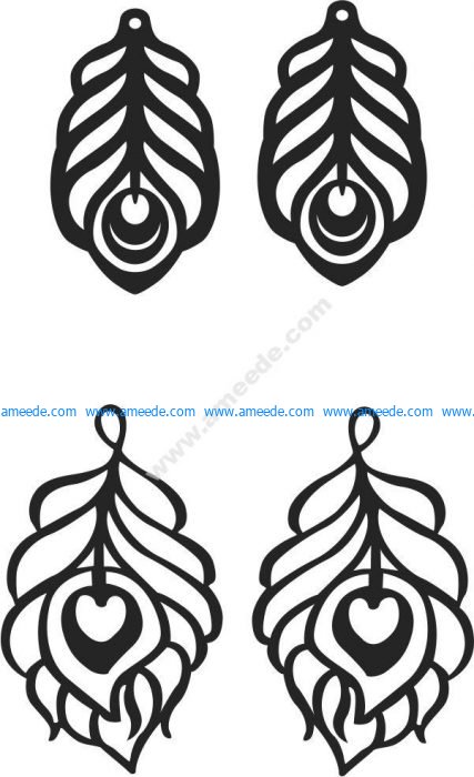 feather-shaped earrings