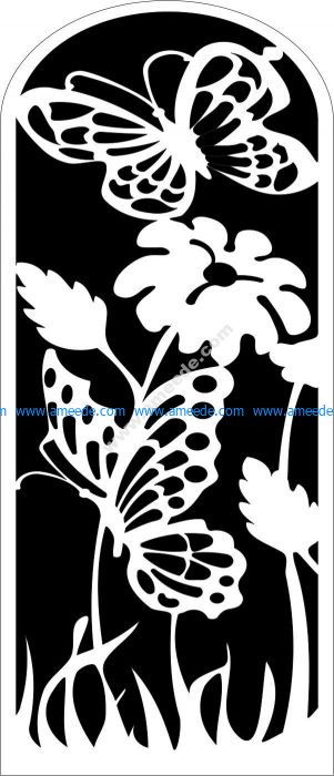 flower pattern cutting cnc butterfly flower