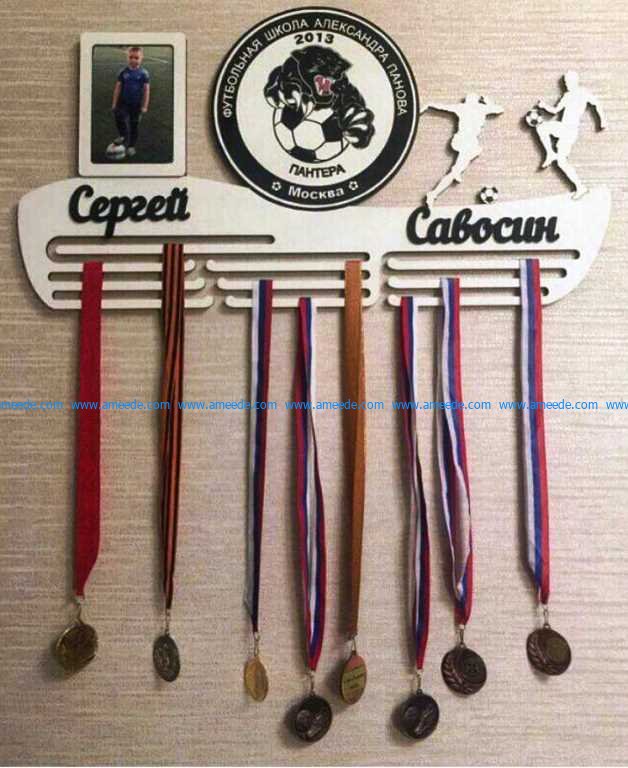 football medal shelf