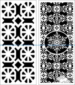 hexagonal baffles and flower motifs