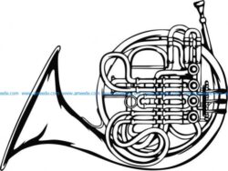 laser engraving of the Tuba Trumpet in the symphony orchestra