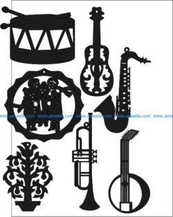 music instrument sticker