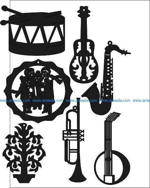music instrument sticker