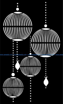 partitions shaped like lanterns