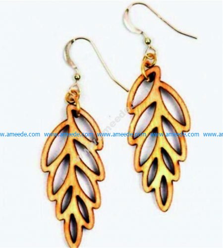 laser cut leaf-shaped earrings