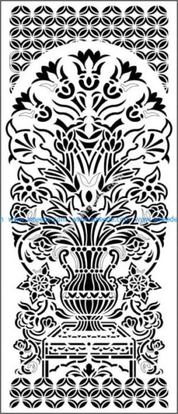 screen partition decorated with vases