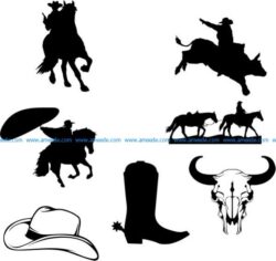 symbol of cowboy grazing in spain