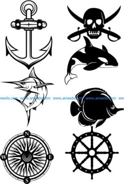 symbols of ocean and seafaring