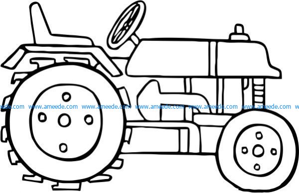 tractor head drawing