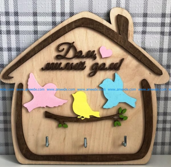 three bird key holder