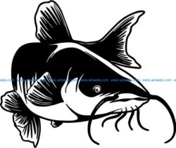 vector illustration of pangasius fish