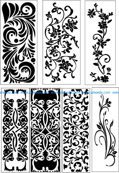 vines pattern panel screen