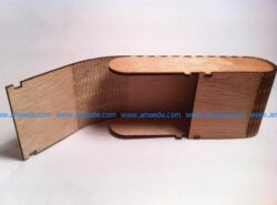 wooden box with eyeglasses