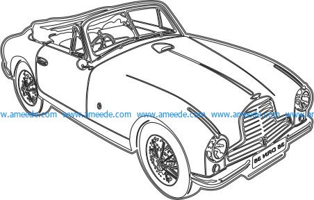 3D car Illusion file cdr and dxf free vector download for printers or laser engraving machines