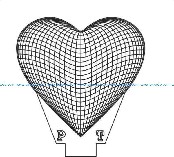 3d led light shaped sailboat file cdr and dxf free vector download for printers or laser engraving machines