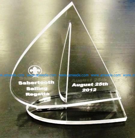 Acrylic Trophy file cdr and dxf free vector download for Laser cut CNC