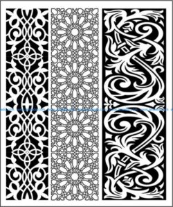 An impressive decorative baffle pattern file cdr and dxf free vector download for CNC cut