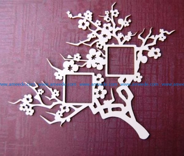 Apricot tree picture frame file cdr and dxf free vector download for Laser cut CNC