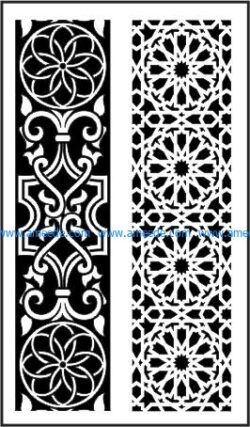 Arab design file cdr and dxf free vector download for CNC cut