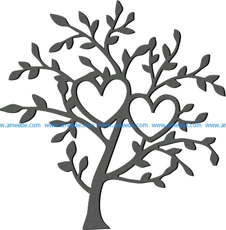 Art tree and two hearts file cdr and dxf free vector download for Laser cut plasma