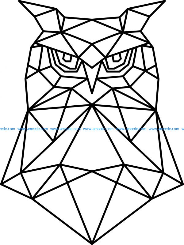 Artistic owl head file cdr and dxf free vector download for Laser cut plasma
