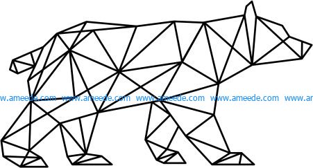 Artistic polar bear file cdr and dxf free vector download for Laser cut plasma