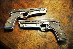 Assembling wooden toy gun free vector download for Laser cut CNC