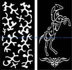 Baffled horse Islamic calligraphy file cdr and dxf free vector download for Laser cut CNC