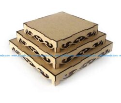 Bandejas file cdr and dxf free vector download for Laser cut CNC
