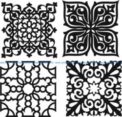 Beautiful decorative pattern  file cdr and dxf free vector download for Laser cut CNC