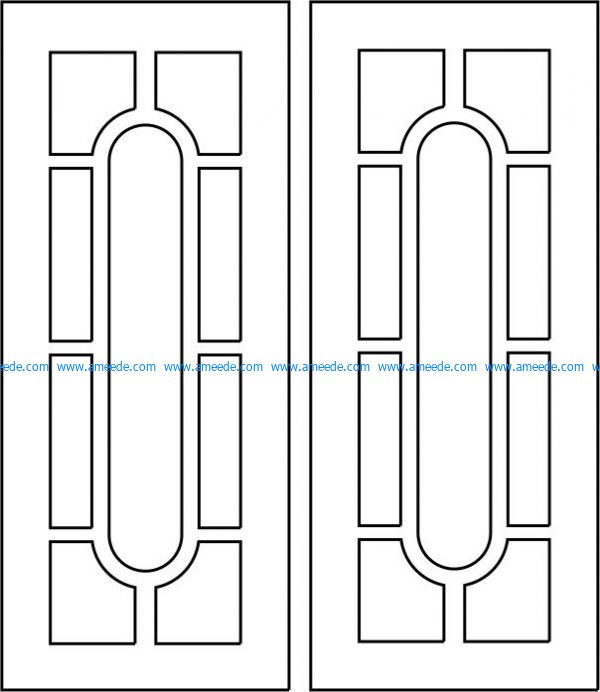 Beautiful wooden door designs file cdr and dxf free vector download for CNC cut