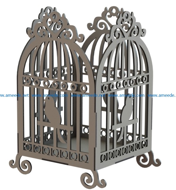 Bird cage model file cdr and dxf free vector download for Laser cut
