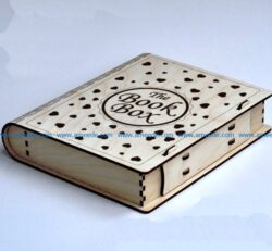 Book box file cdr and dxf free vector download for Laser cut CNC