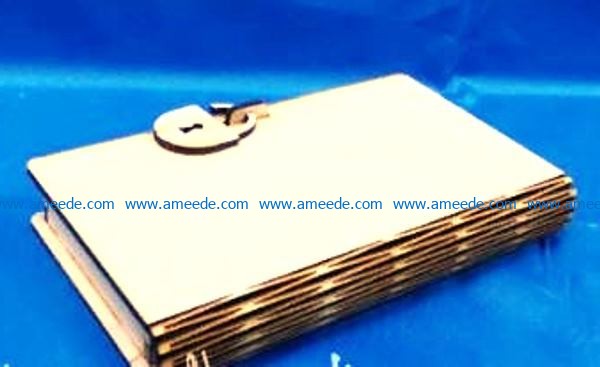 Book-shaped jewelry box file cdr and dxf free vector download for Laser cut CNC