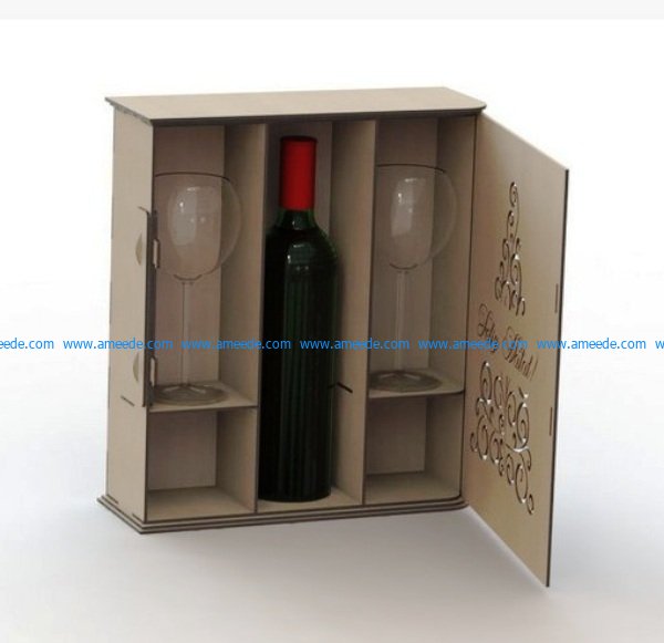 Box Caixa de vinho file cdr and dxf free vector download for Laser cut plasma