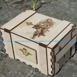 Box in the military  file cdr and dxf free vector download for Laser cut CNC
