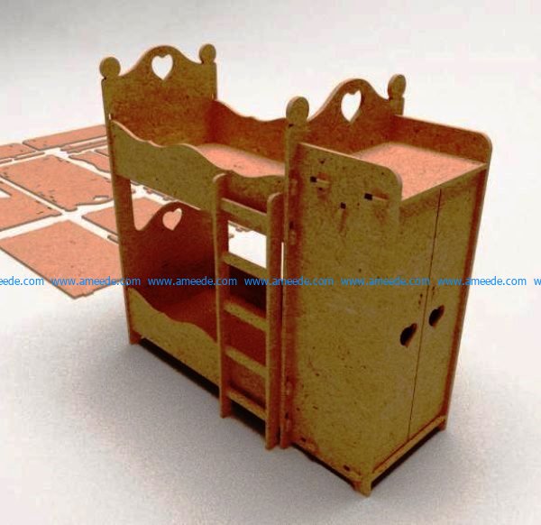 Bunk dxf free vector download for Laser cut CNC 5 Bunk dxf free vector download for Laser cut CNC