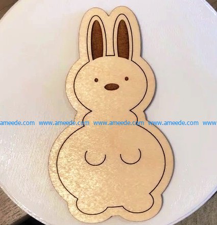 Bunny file cdr and dxf free vector download for Laser cut CNC