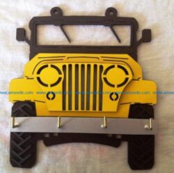Car jeep shaped hanger free vector download for Laser cut CNC