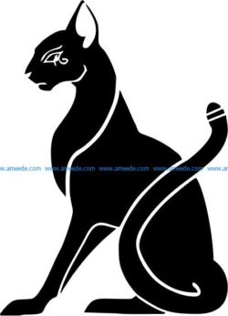 Cat icon file cdr and dxf free vector download for print or laser engraving machines