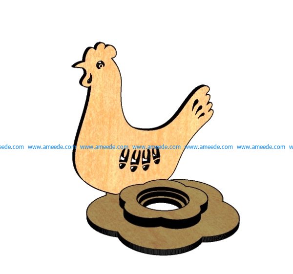 Chicken easter egg tray file cdr and dxf free vector download for Laser