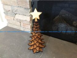 Christmas Tree Template file cdr and dxf free vector download for Laser cut CNC