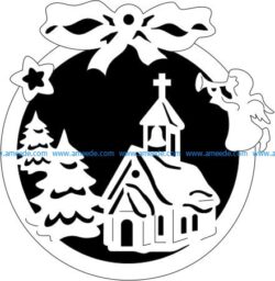 Christmas image decorated with noel file cdr and dxf free vector download for Laser cut Plasma file Decal